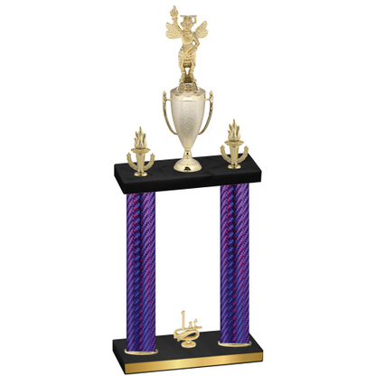 Double Purple Carbon Fiber First Place Academics Trophy