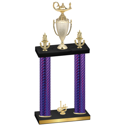 Double Purple Carbon Fiber First Place Academics Trophy