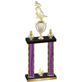 Double Purple Glacier Fourth Place Football Trophy