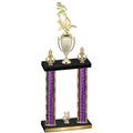 Double Purple Glacier Year Football Trophy