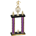 Double Purple Glacier Year Soccer Trophy