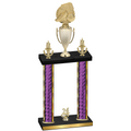Double Purple Glacier Year Soccer Trophy