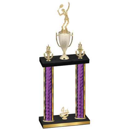 Double Purple Glacier Fourth Place Tennis Trophy