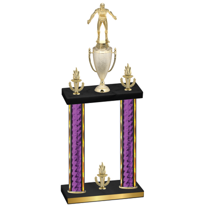 Double Purple Glacier Victory Wrestling Trophy