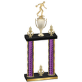 Double Purple Glacier Victory Bowling Trophy