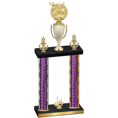 Double Purple Glacier First Place Bowling Trophy