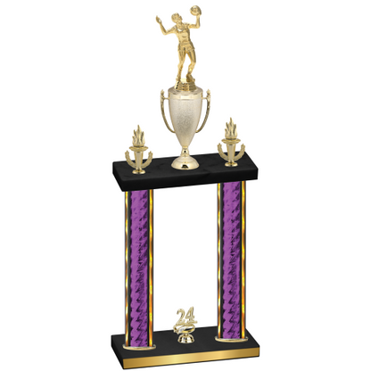 Double Purple Glacier Year Volleyball Trophy