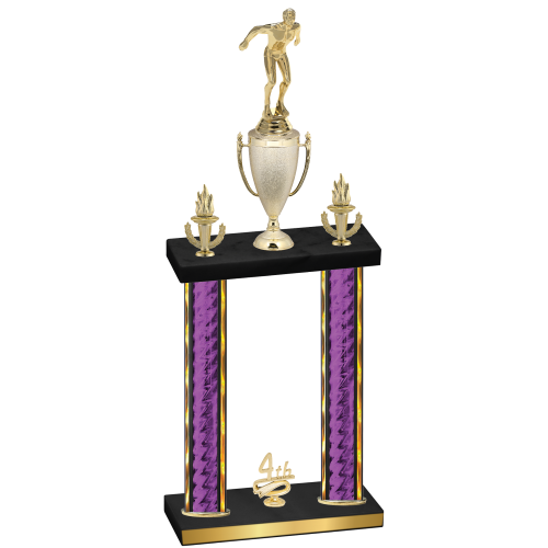 Double Purple Glacier Fourth Place Swimming Trophy