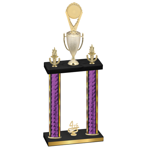 Double Purple Glacier Fourth Place Insert Trophy
