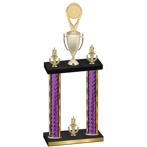 Double Purple Glacier Victory Insert Trophy