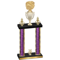Double Purple Glacier Year Cheerleading Trophy