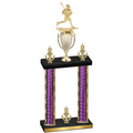 Double Purple Glacier Victory Lacrosse Trophy