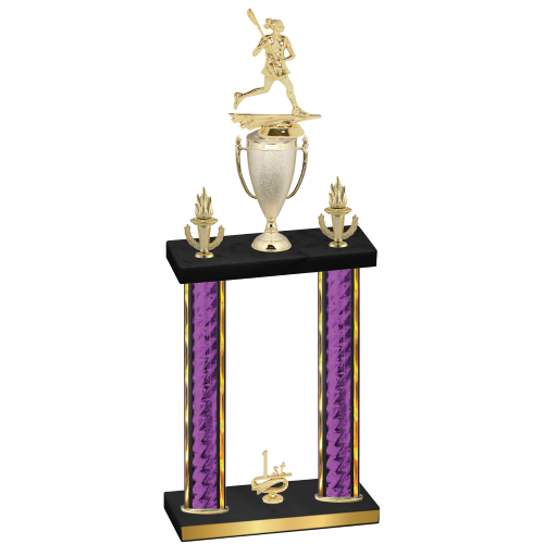 Double Purple Glacier First Place Lacrosse Trophy