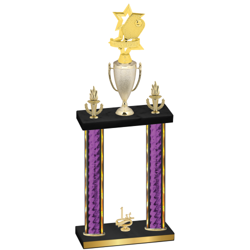Double Purple Glacier First Place Pickleball Trophy