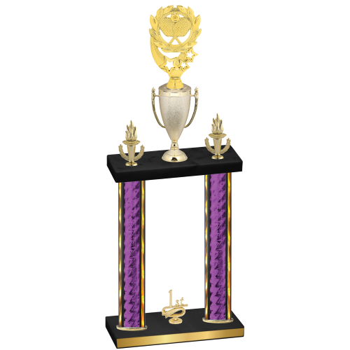 Double Purple Glacier First Place Pickleball Trophy