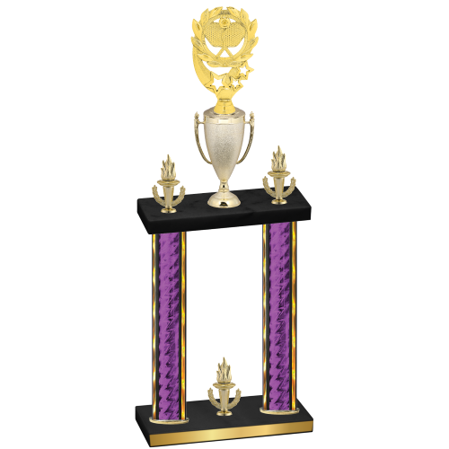 Double Purple Glacier Victory Pickleball Trophy