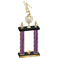 Double Purple Glacier First Place Basketball Trophy