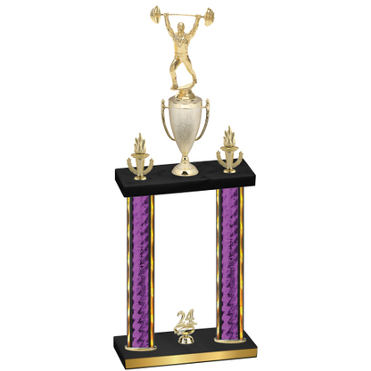 Double Purple Glacier Year Weights Trophy