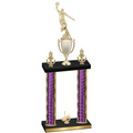 Double Purple Glacier First Place Basketball Trophy