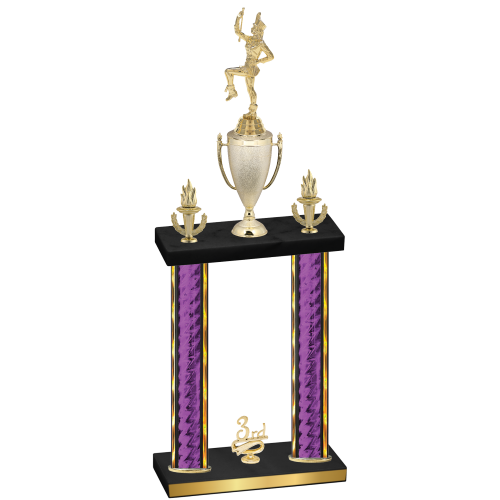 Double Purple Glacier Third Place Majorette Trophy