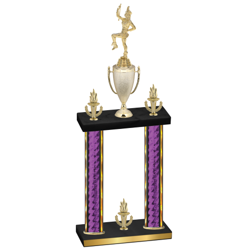 Double Purple Glacier Victory Majorette Trophy