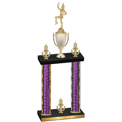 Double Purple Glacier Victory Majorette Trophy