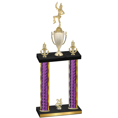 Double Purple Glacier Year Majorette Trophy