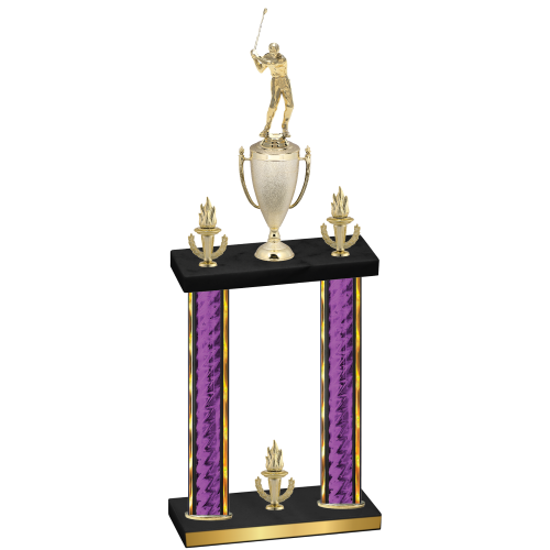 Double Purple Glacier Victory Golf Trophy