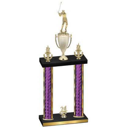 Double Purple Glacier Year Golf Trophy