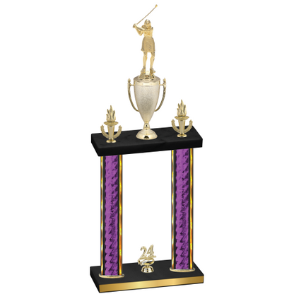 Double Purple Glacier Year Golf Trophy