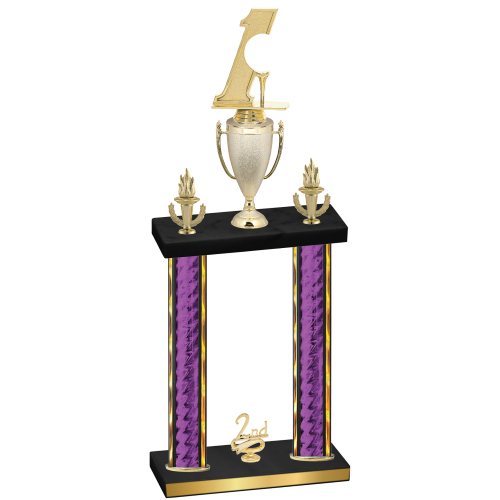 Double Purple Glacier Second Place Golf Trophy