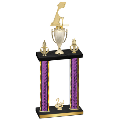Double Purple Glacier Second Place Golf Trophy