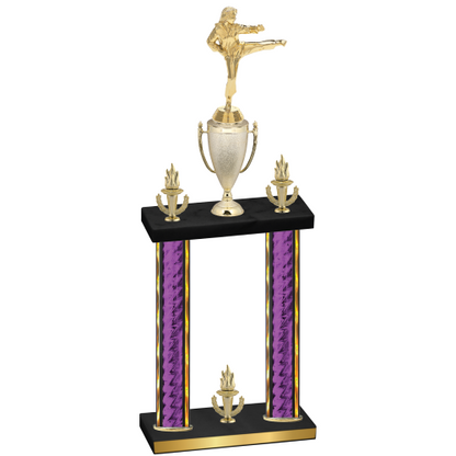Double Purple Glacier Victory Karate Trophy