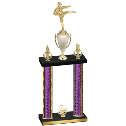 Double Purple Glacier Second Place Karate Trophy