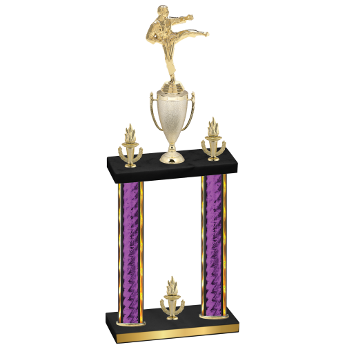 Double Purple Glacier Victory Karate Trophy