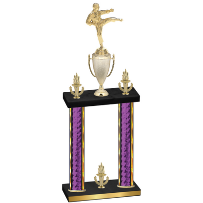 Double Purple Glacier Victory Karate Trophy