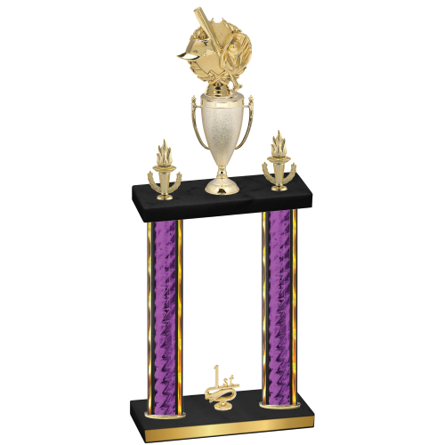 Double Purple Glacier First Place Baseball Trophy