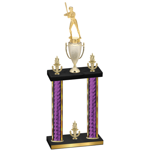 Double Purple Glacier Victory Softball Trophy