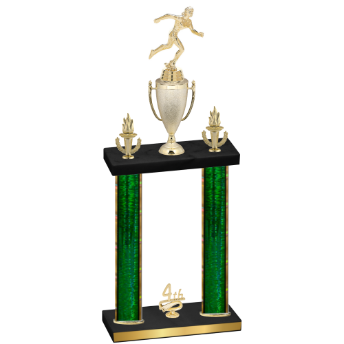 Double Green Glacier Fourth Place Running Trophy