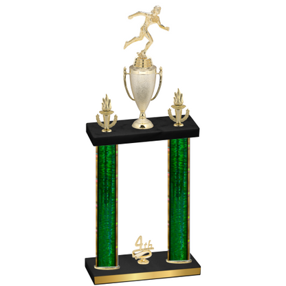Double Green Glacier Fourth Place Running Trophy
