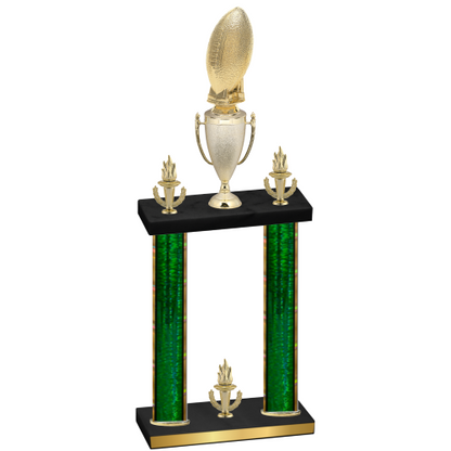 Double Green Glacier Victory Football Trophy