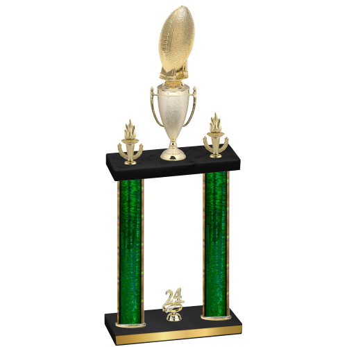 Double Green Glacier Year Football Trophy