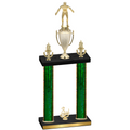 Double Green Glacier Third Place Wrestling Trophy