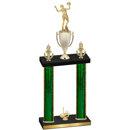 Double Green Glacier First Place Volleyball Trophy