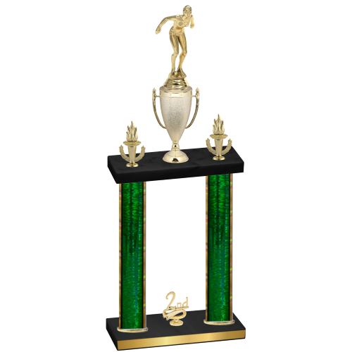 Double Green Glacier Second Place Tennis Trophy