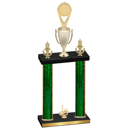 Double Green Glacier First Place Insert Trophy