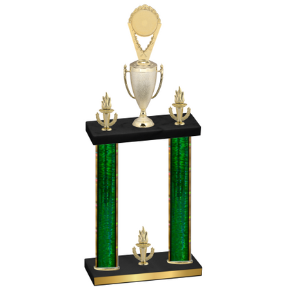 Double Green Glacier Victory Insert Trophy
