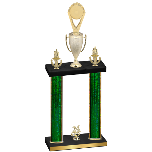 Double Green Glacier Year Insert Trophy