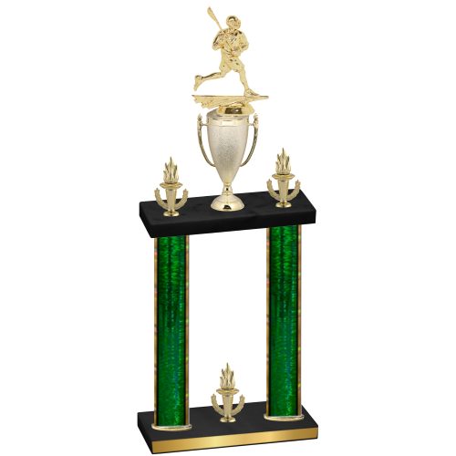 Double Green Glacier Victory Lacrosse Trophy