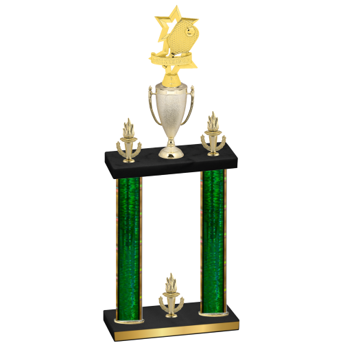Double Green Glacier Victory Pickleball Trophy